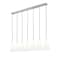 Z-Lite Farrell 7 Light Linear Chandelier, 7.25in. W x 13.75in. H, Brushed Nickel 3043P7-7L-BN - alternate 5